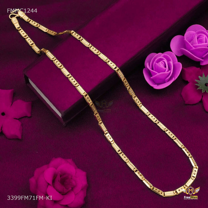 One by One Shini Dual Arrow Nawabi Chain for Man - FMMC1244 – Freemen®