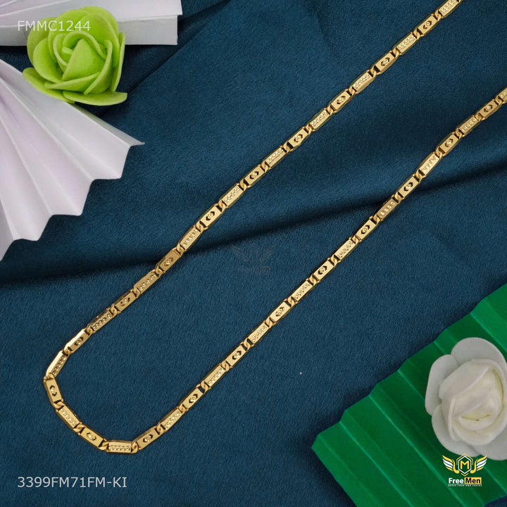 One by One Shini Dual Arrow Nawabi Chain for Man - FMMC1244 – Freemen®