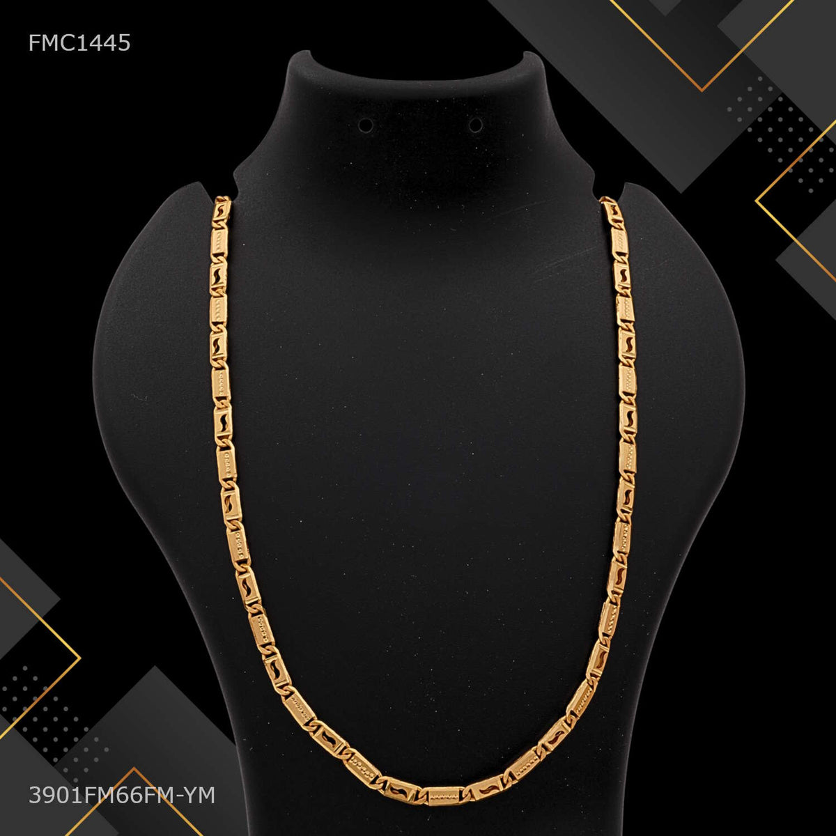 One by One Thin Sharp S cut Nawabi Chain for Man - FMC1445