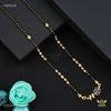 One Line Mini Blue Flower Golden Mangalsutra for women 