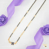 One Line Mini Blue Flower Golden Mangalsutra for women 