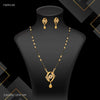 One Line Q Shape with AD Golden Mangalsutra for women 