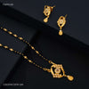 One Line Q Shape with AD Golden Mangalsutra for women 