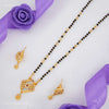 One Line Q Shape with AD Golden Mangalsutra for women 
