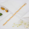 Rinig to Ring with Dimond H cut Gold Plated Braceletfor Men