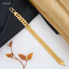 Round Dot Pokel Gold Plated Braceletfor Men 