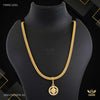 Round X Dimond cut Pendent with Snak chain for Man