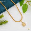 Round X Dimond cut Pendent with Snak chain for Man