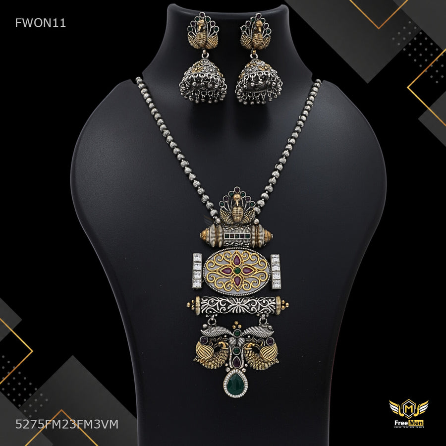 Royal Mayura Heritage Necklace Set for women - FWON11