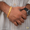 Shini Squar Pokal Gold Plated Braceletfor Men
