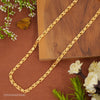 Thin Leaf Lotus gold plated chain For Man