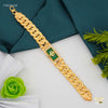 Trishul Green AD Box with Pokel Gold Plated Braceletfor Men