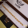 Freemen Amazing Oval Shape Men Golden Bracelet - FM344