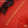 Freemen Amazing Oval Shape Men Golden Bracelet - FM344