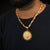 Freemen's 22k gold pendant ring leaf chain with sun pendant