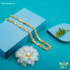 Freemen Gold Plated Leaf & Ring Chain-FM034