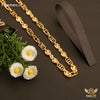 Freemen Gold Plated Leaf & Ring Chain-FM034