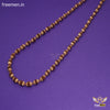 Freemen CNC CAP Brown Golden Plated Rudraksha Mala - FM126