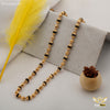 Freemen Black one by one Gold Plated Rudraksha Mala - FM063