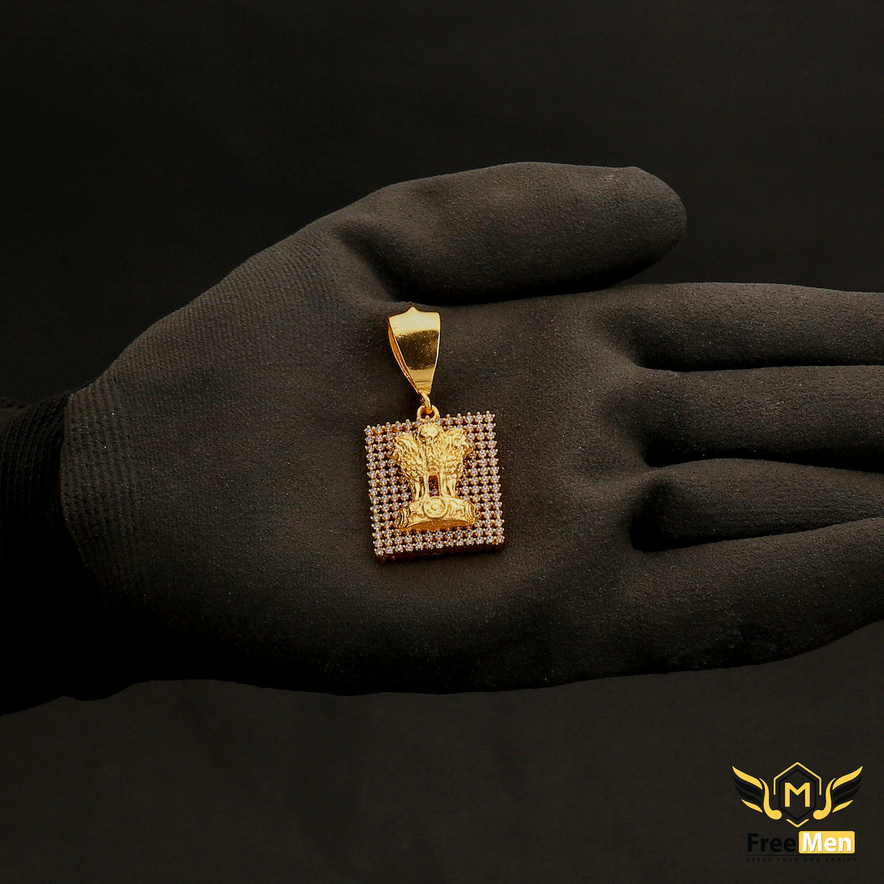 Manufacturer of Mens exclusive ashok stambh 22ct gold ring-mr21 | Jewelxy -  134042