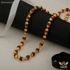 Freemen Brown Gold Plated Rudraksha Mala - FM057