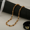 Freemen Black one by one Gold Plated Rudraksha Mala - FM063