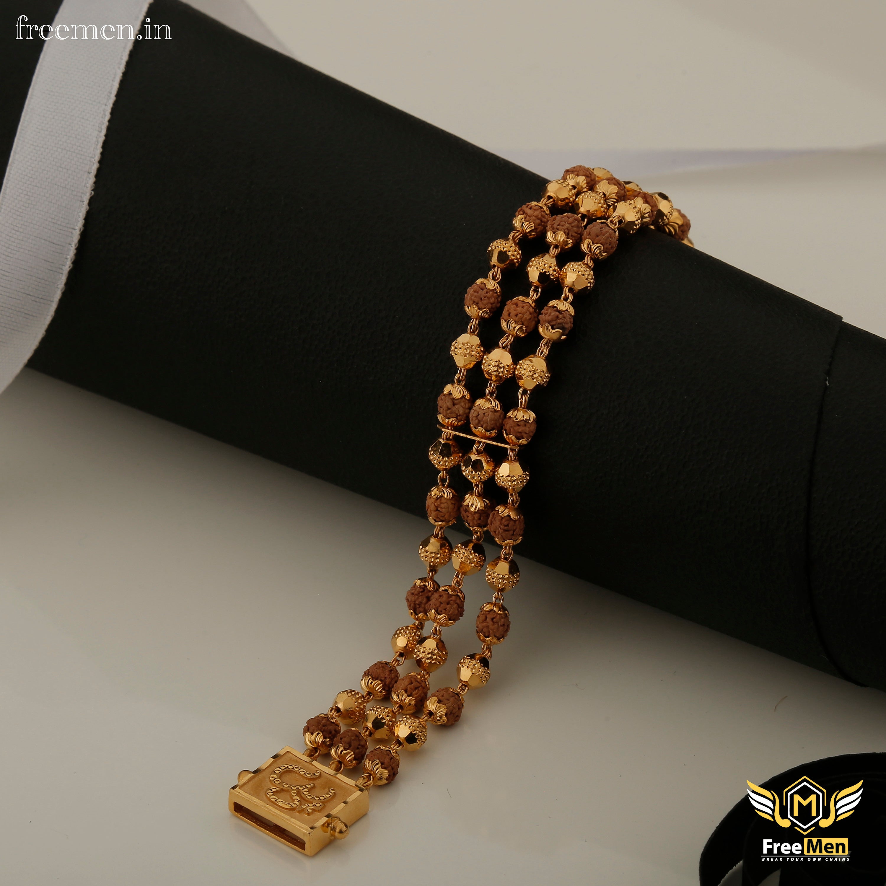 Buy Rudraksha OM Trishul Lord Shiva Lord Mahakal Cuff Gold Bracelet Kada  for Men's or Boys, Gold Polish Trishul Bracelet Online in India - Etsy