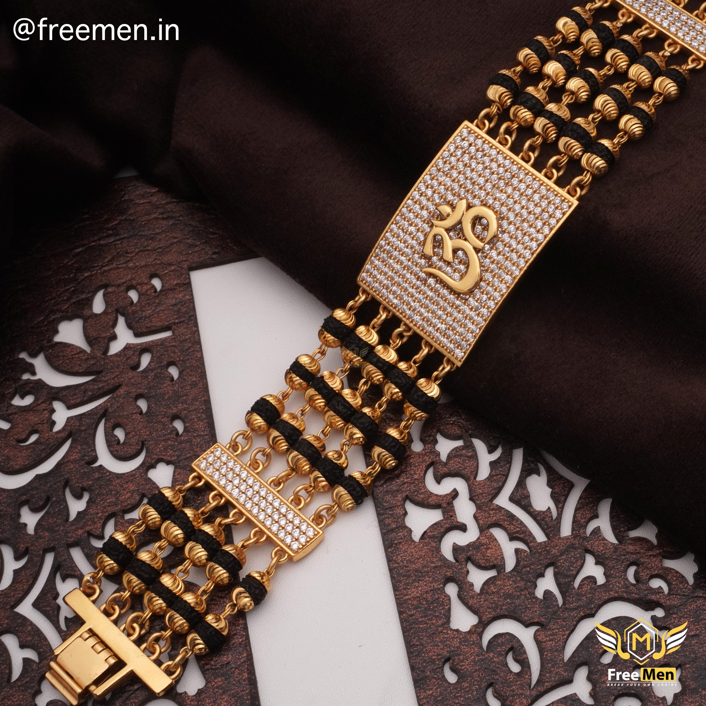 22K Mens Rudraksha Bracelet – Thamor Jewels