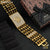 Freeman OM 5 Line Broad Golden Rudraksha Bracelet for Men- FMR09