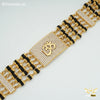 Freeman OM 5 Line Broad Golden Rudraksha Bracelet for Men- FMR09