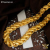 Freemen Lotus Heavy Stylish Design Gold Plated Chain - FMGC38