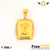 FreeMen Emblem of India Gold Plated Pendant for Men FMP102