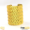 FreeMen 6 Line Singapori Handmade Gold Plated Bracelet for Men