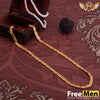 FreeMen Gold plated nawabi biscuit chain for men FMGA005