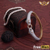 FreeMen Jaguar Dual Face Lock Golden Silver Dots Kada