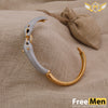 FreeMen Jaguar Dual Face Lock Golden Silver Dots Kada