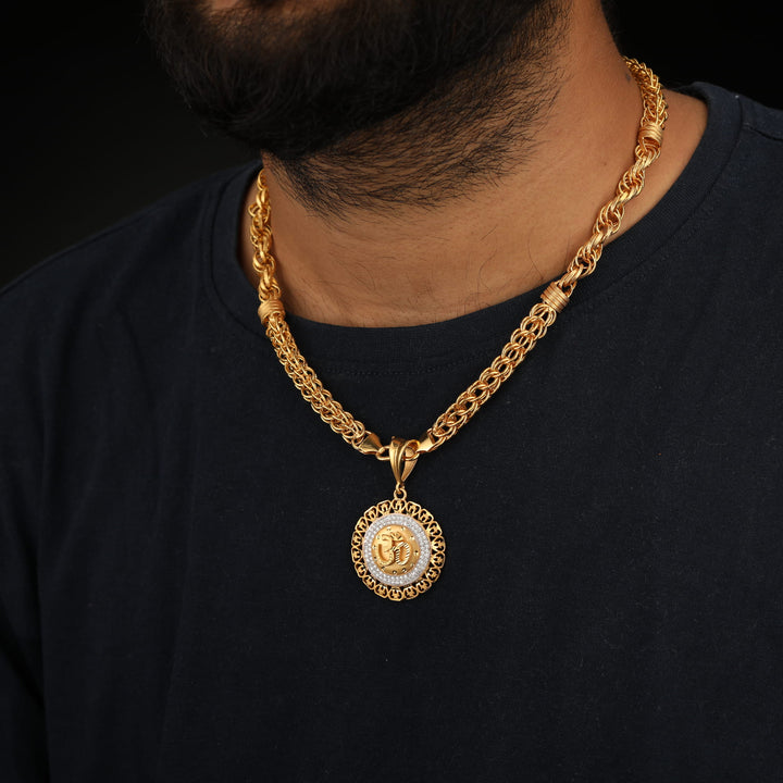 Freemen Royal 22K Gold Plated Chain with OM Pendant – Freemen®