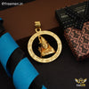 Freemen Shiva Embossed Golden Pendant- FM404