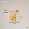 Freemen Shiva Embossed Golden Pendant- FM404