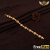 Freemen design ring leaf Gold Plated Bracelet for Men (6 Month warranty) FMA009