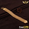 Freemen one Lines Gold Plated South Indian Design Bracelet for Men MA013