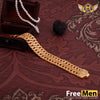 Freemen one Lines Gold Plated South Indian Design Bracelet for Men MA013