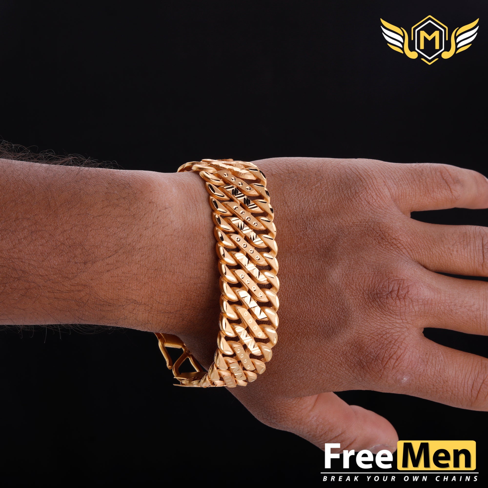 Buy Brass Gold Plated Heavy Jewellery Chain Bracelet Designer Combo Set for  men Online at Best Prices in India  JioMart