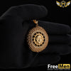 Freemen sun Face Gold Plated with diamond Pendant for Men FMA101