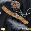 FreeMen Gold Plating Circle Om Bracelet for man FMA010