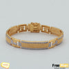 FreeMen Gold Plated Diamond Bracelet (6 Month warranty) FMGA012