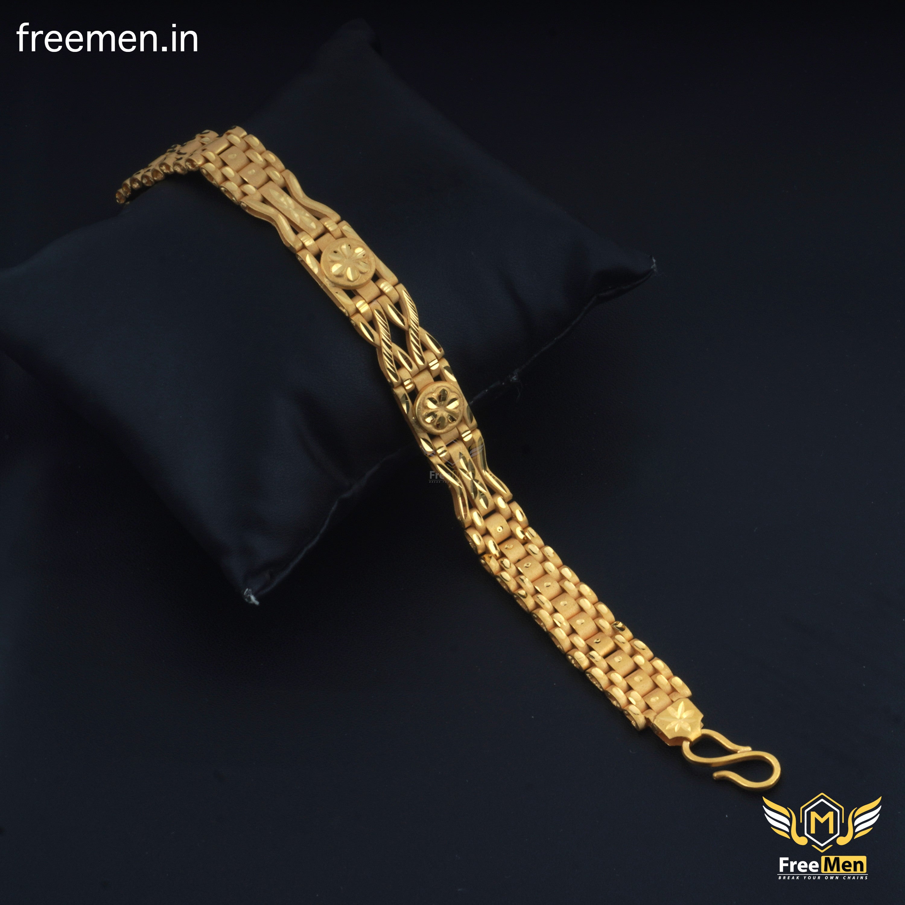 24K Solid Yellow Gold Fish Design Link Bracelet 10.2 grams 7