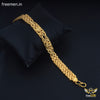 Freemen Flower Design Gold Plated Bracelet for Men - FM085