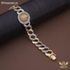 Freemen Golden And Rhodium AD Ganpati Bracelet - FM113