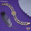 Freemen Golden And Rhodium AD Ganpati Bracelet - FM113